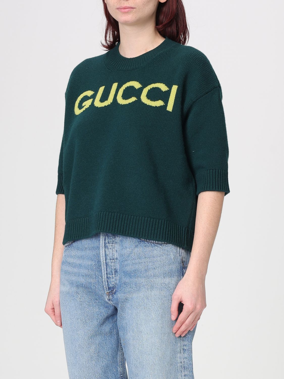 Gucci Sweater Woman Green GUCCI