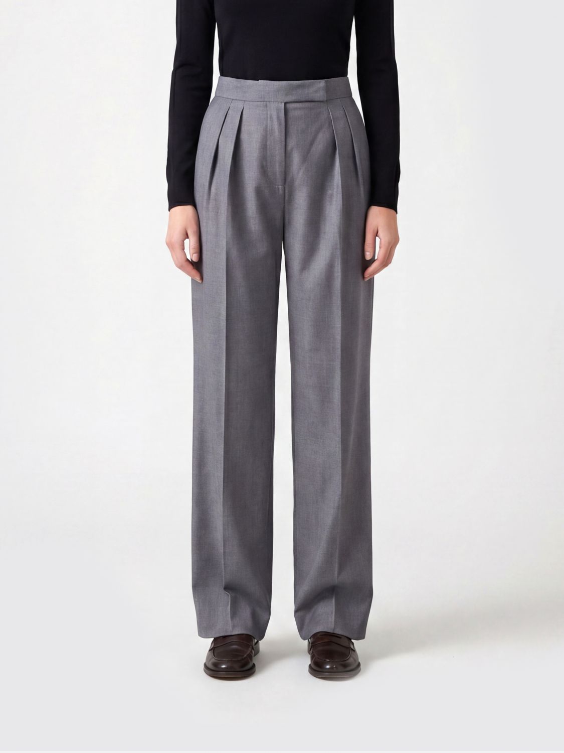 Max Mara Pants Woman Grey MAX MARA