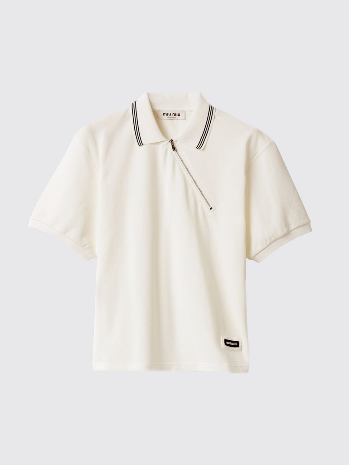 Miu Miu Polo Shirt Woman White MIU MIU