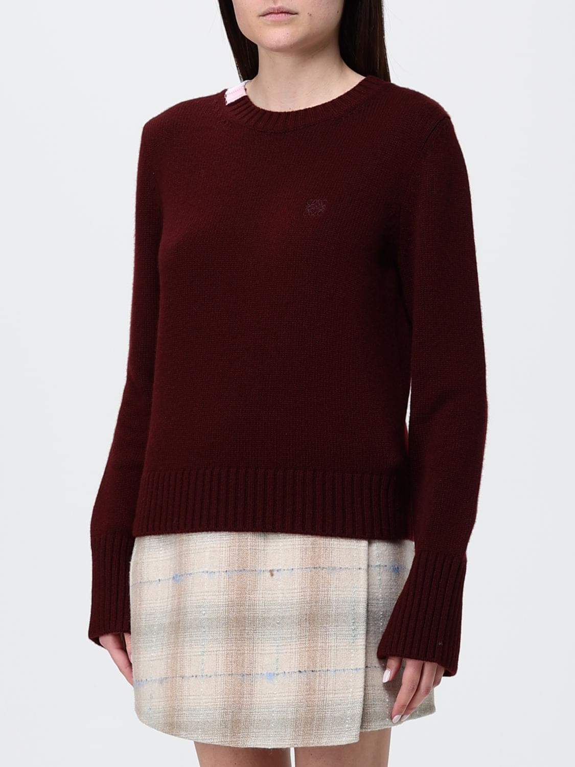 Loewe Women Wool And Cashmere Crewneck Sweater Loewe LOEWE