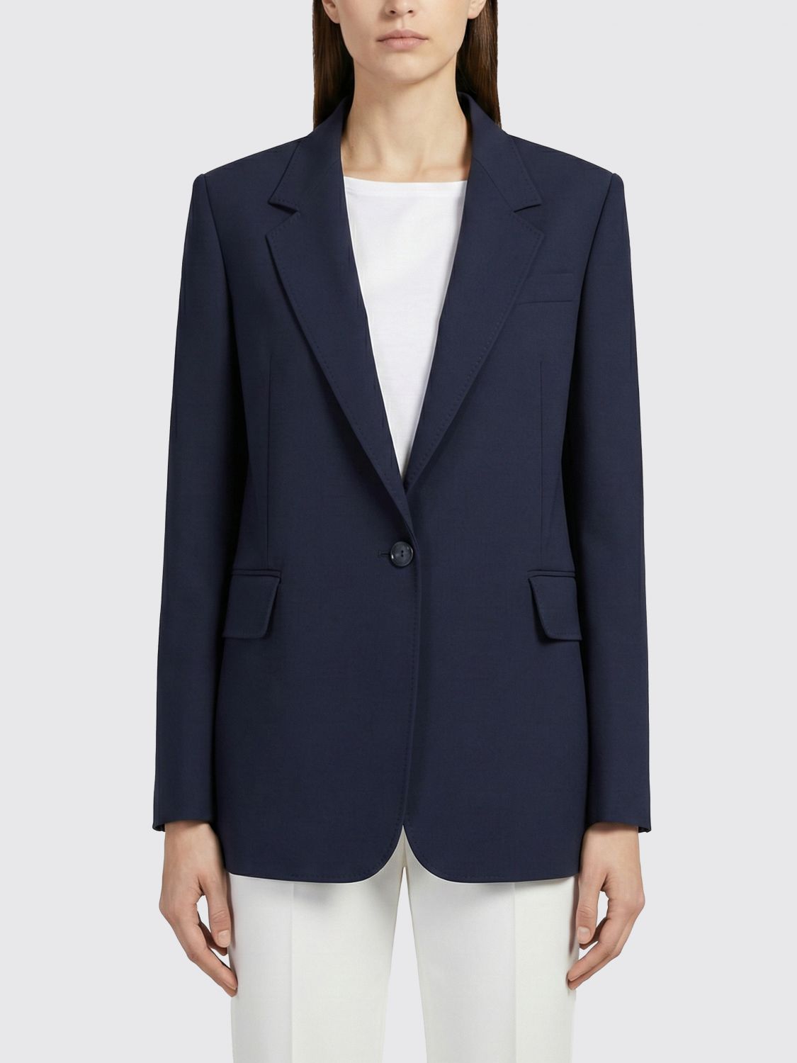 Max Mara Studio Jacket Woman Blue MAX MARA STUDIO