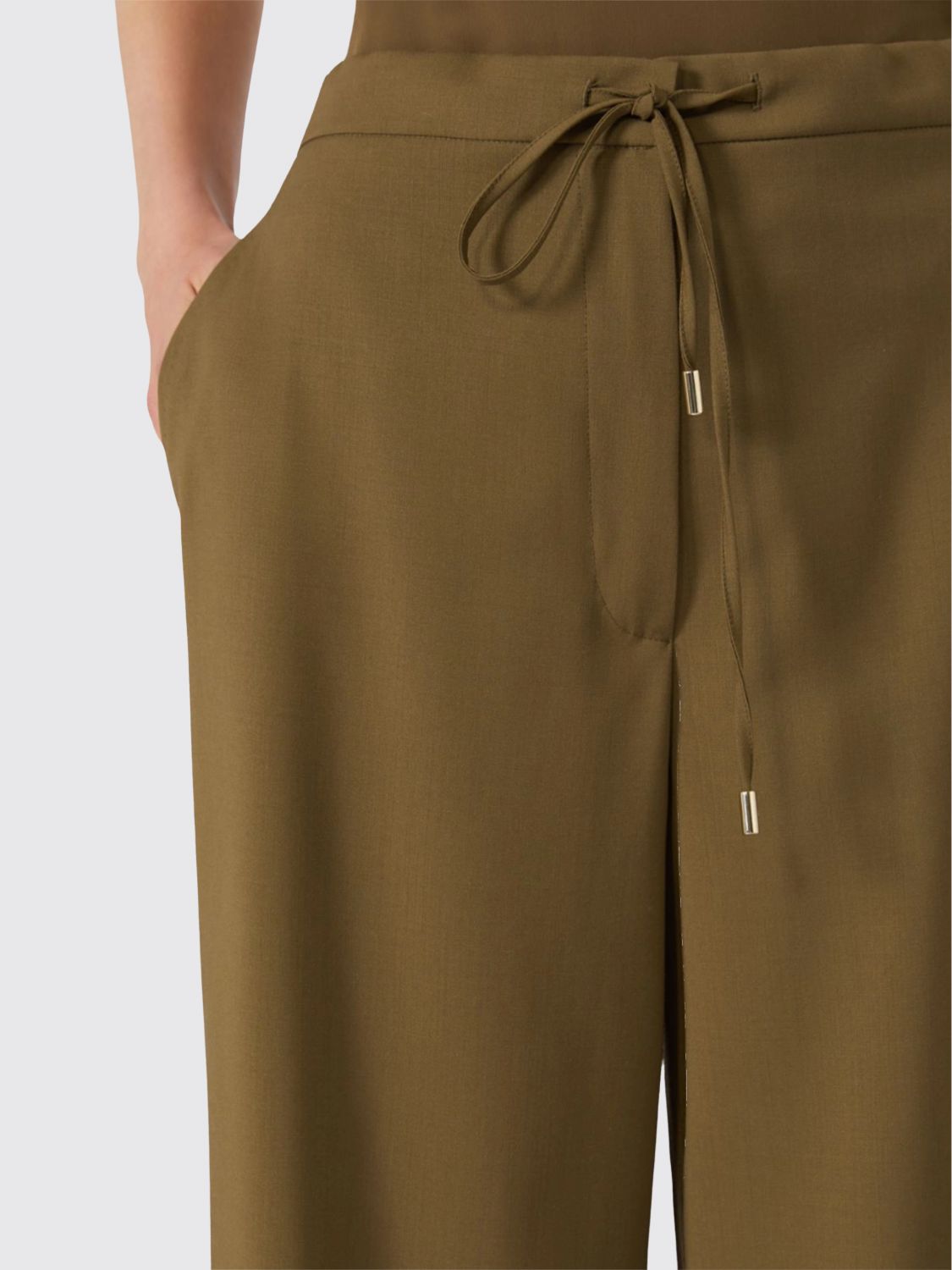 Max Mara Studio Pants Woman Kaki