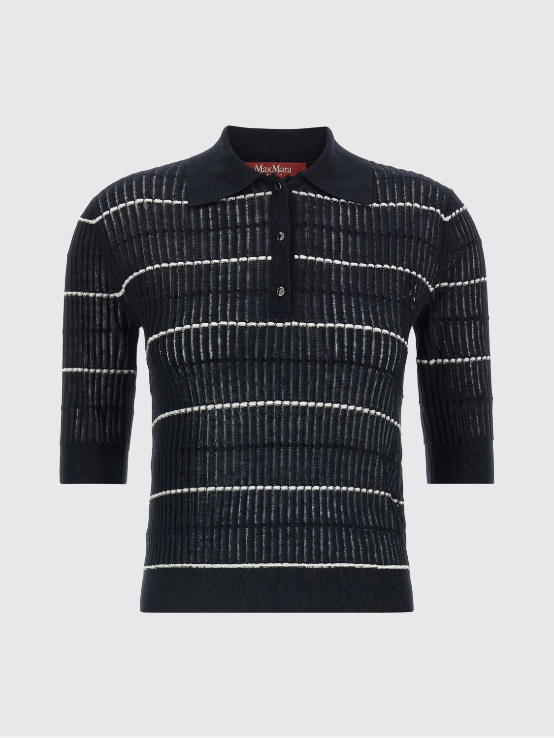 Max Mara Studio Polo Shirt Woman Blue MAX MARA STUDIO