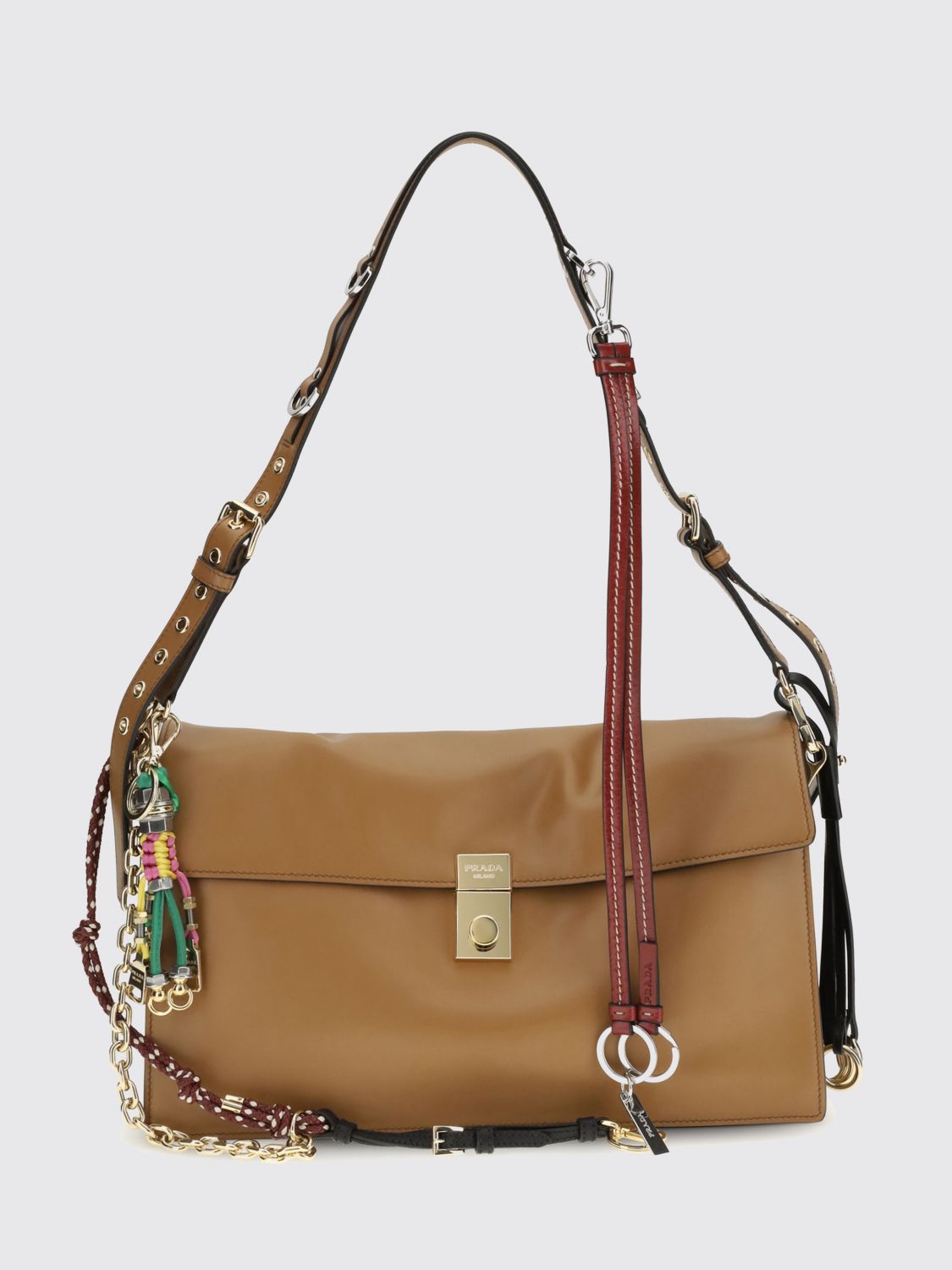 Prada Shoulder Bag Woman Camel
