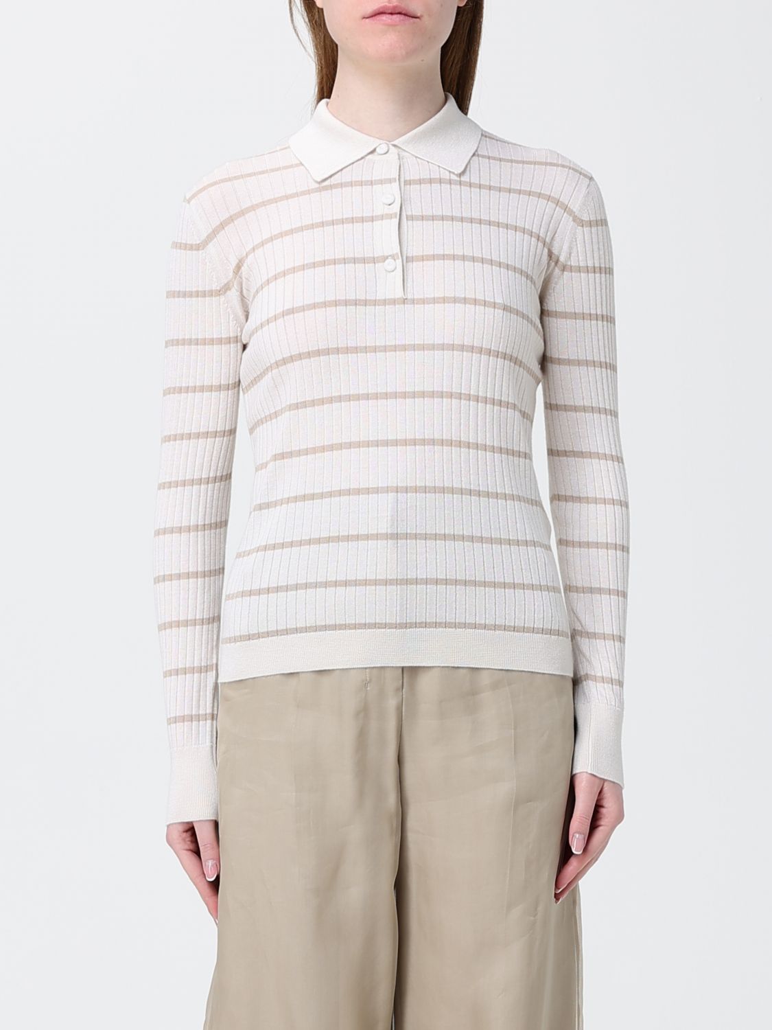Max Mara Polo Shirt Woman Beige MAX MARA