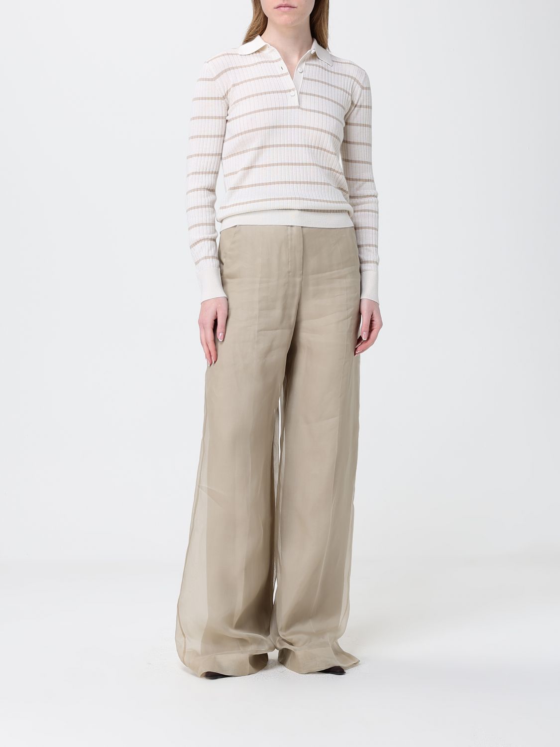 Max Mara Polo Shirt Woman Beige MAX MARA
