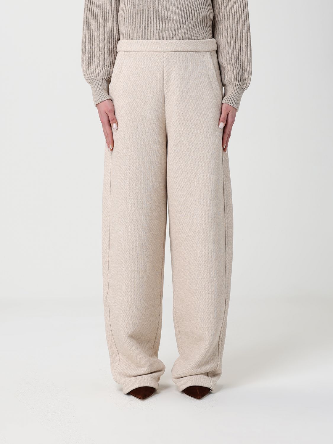 Max Mara Pants Woman Beige MAX MARA