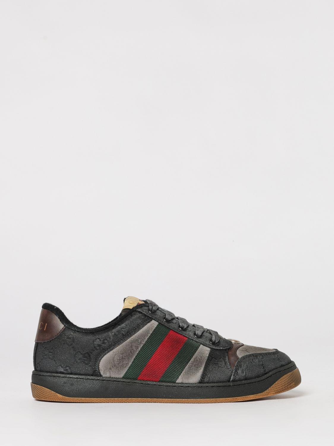 Gucci Men Screener Sneakers Gucci In Gg Fabric And Used Leather GUCCI