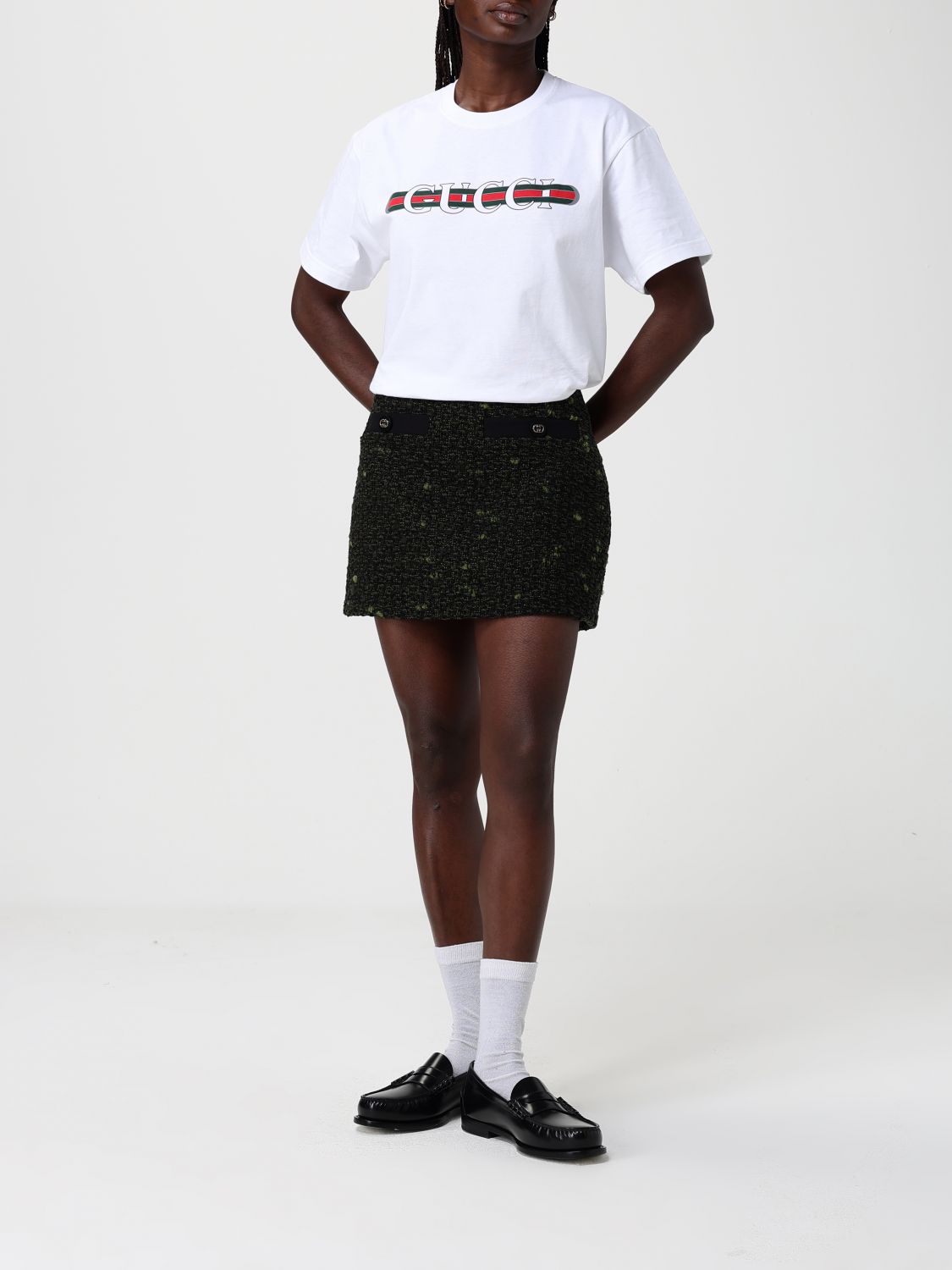 Gucci Skirt Woman Green GUCCI
