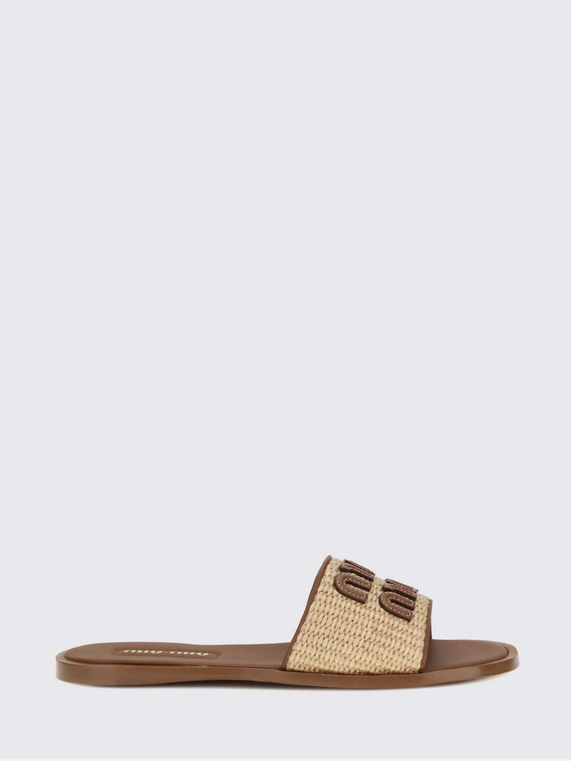 Miu Miu Heeled Sandal Woman Natural MIU MIU