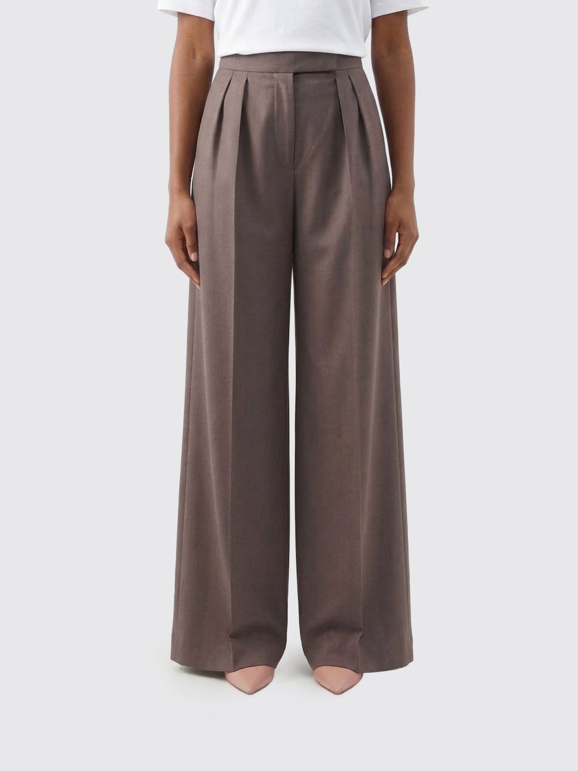 Max Mara Pants Woman Beige MAX MARA