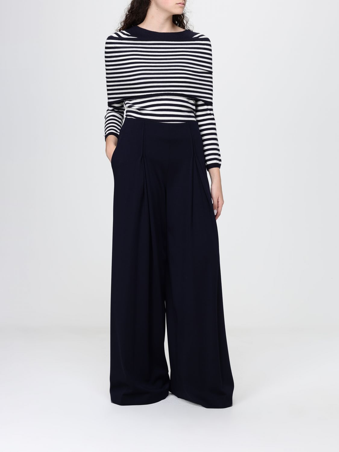 Max Mara Pants Woman Navy MAX MARA