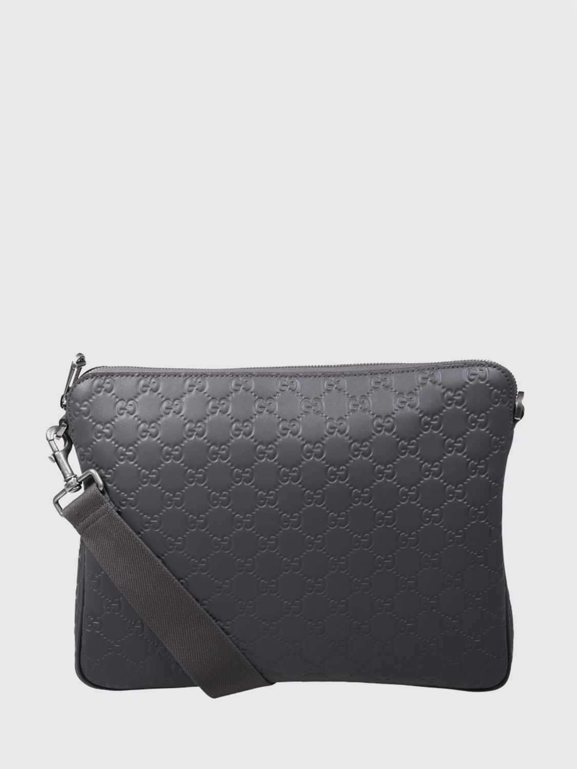 Gucci Shoulder Bag Men Grey GUCCI