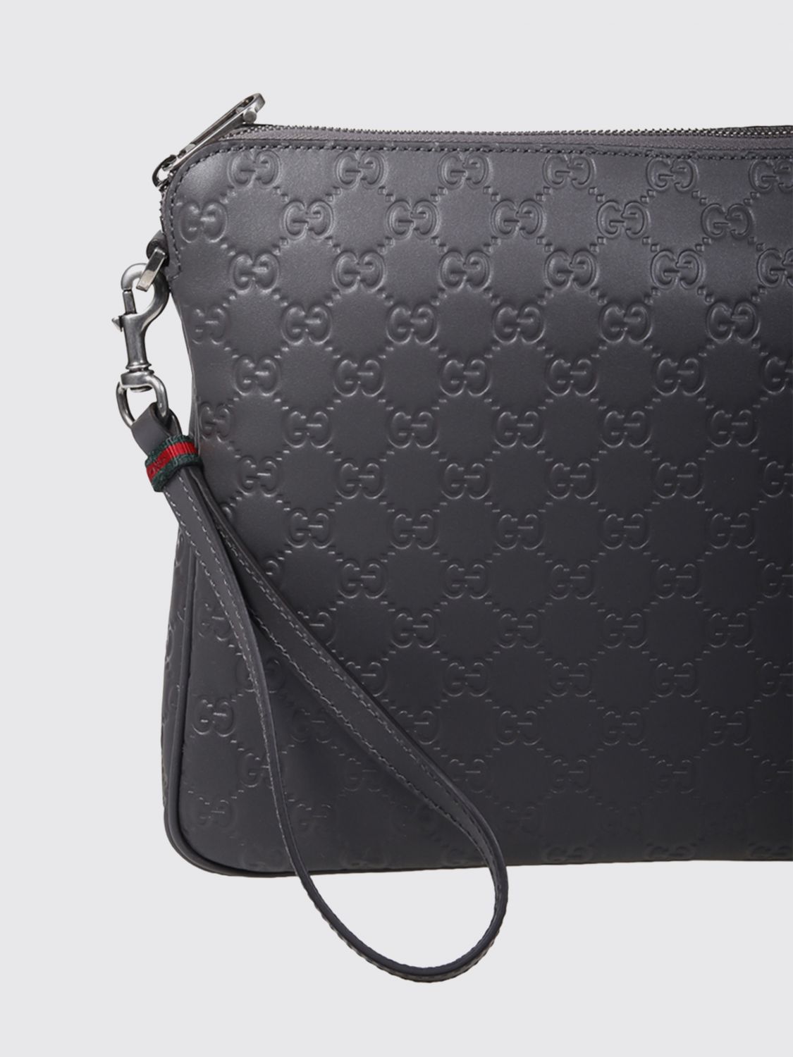 Gucci Shoulder Bag Men Grey GUCCI