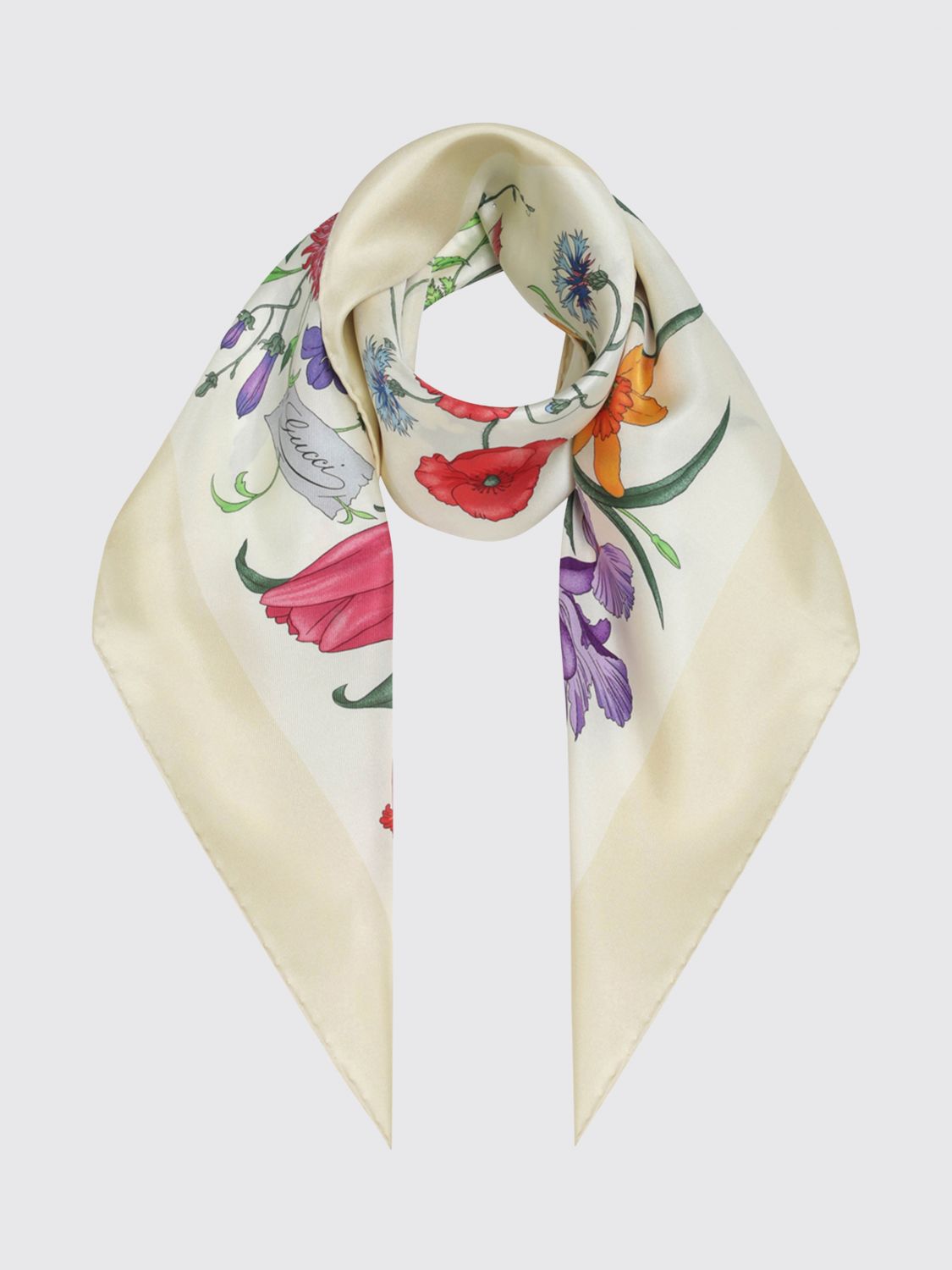 Gucci Neck Scarf Woman Yellow GUCCI