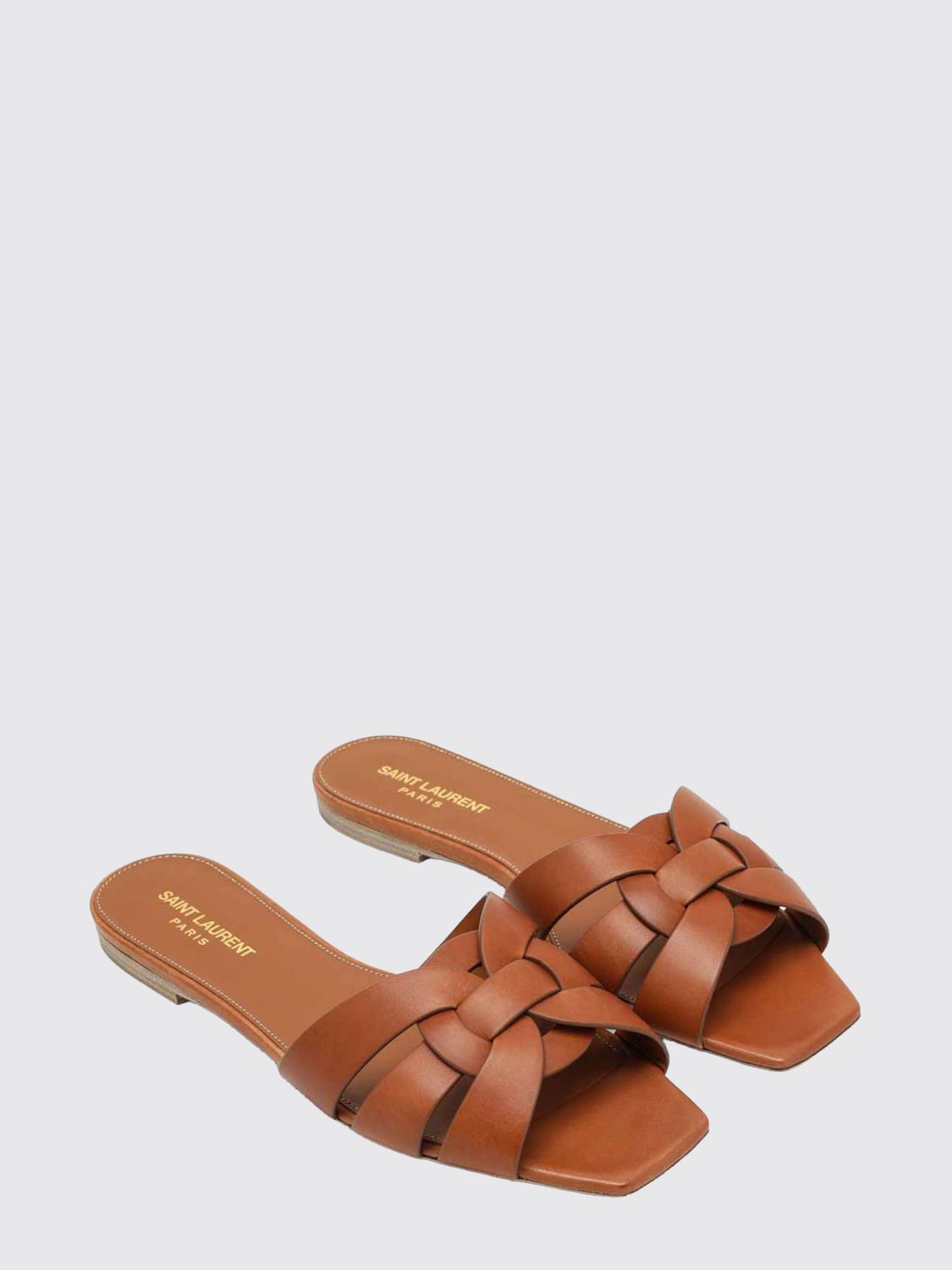 Saint Laurent Heeled Sandal Woman Brown