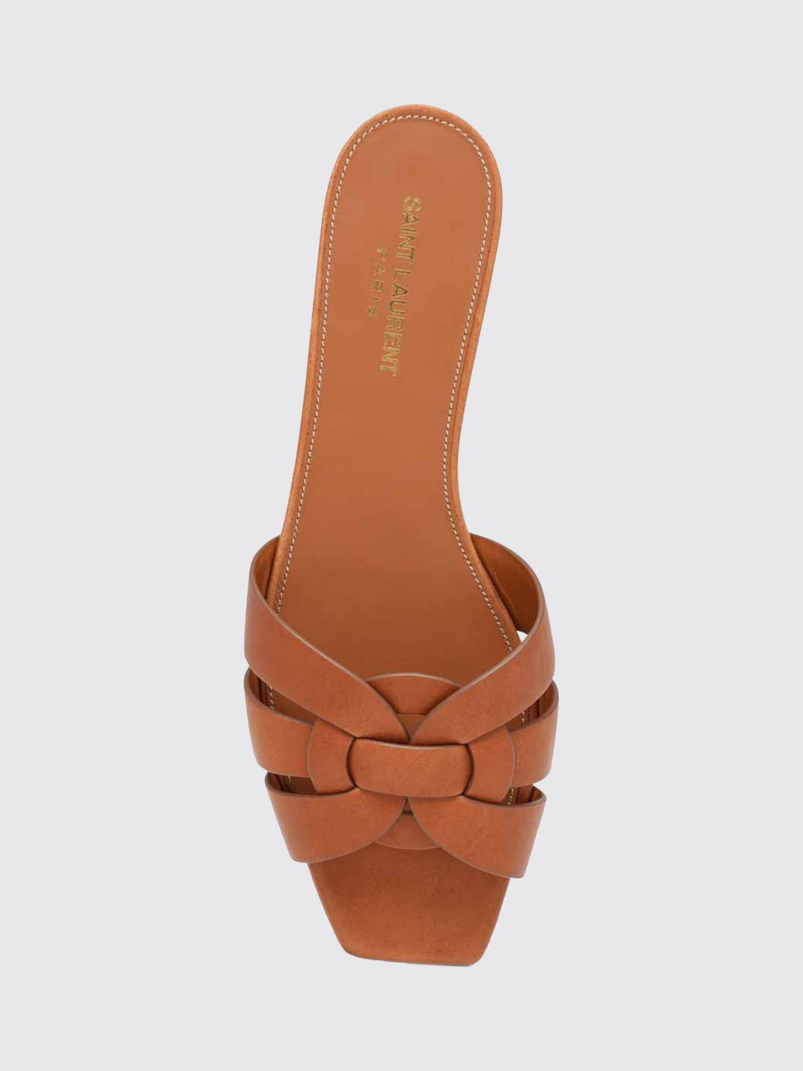 Saint Laurent Heeled Sandal Woman Brown