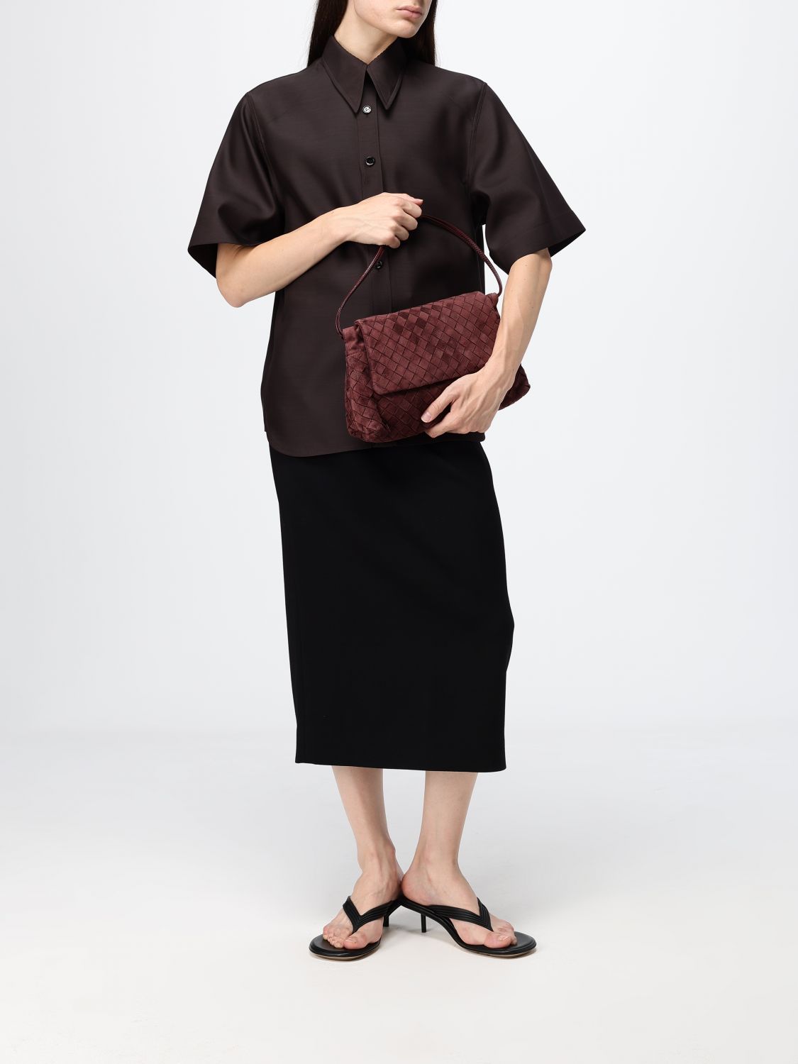 Bottega Veneta Shoulder Bag Woman Burgundy BOTTEGA VENETA