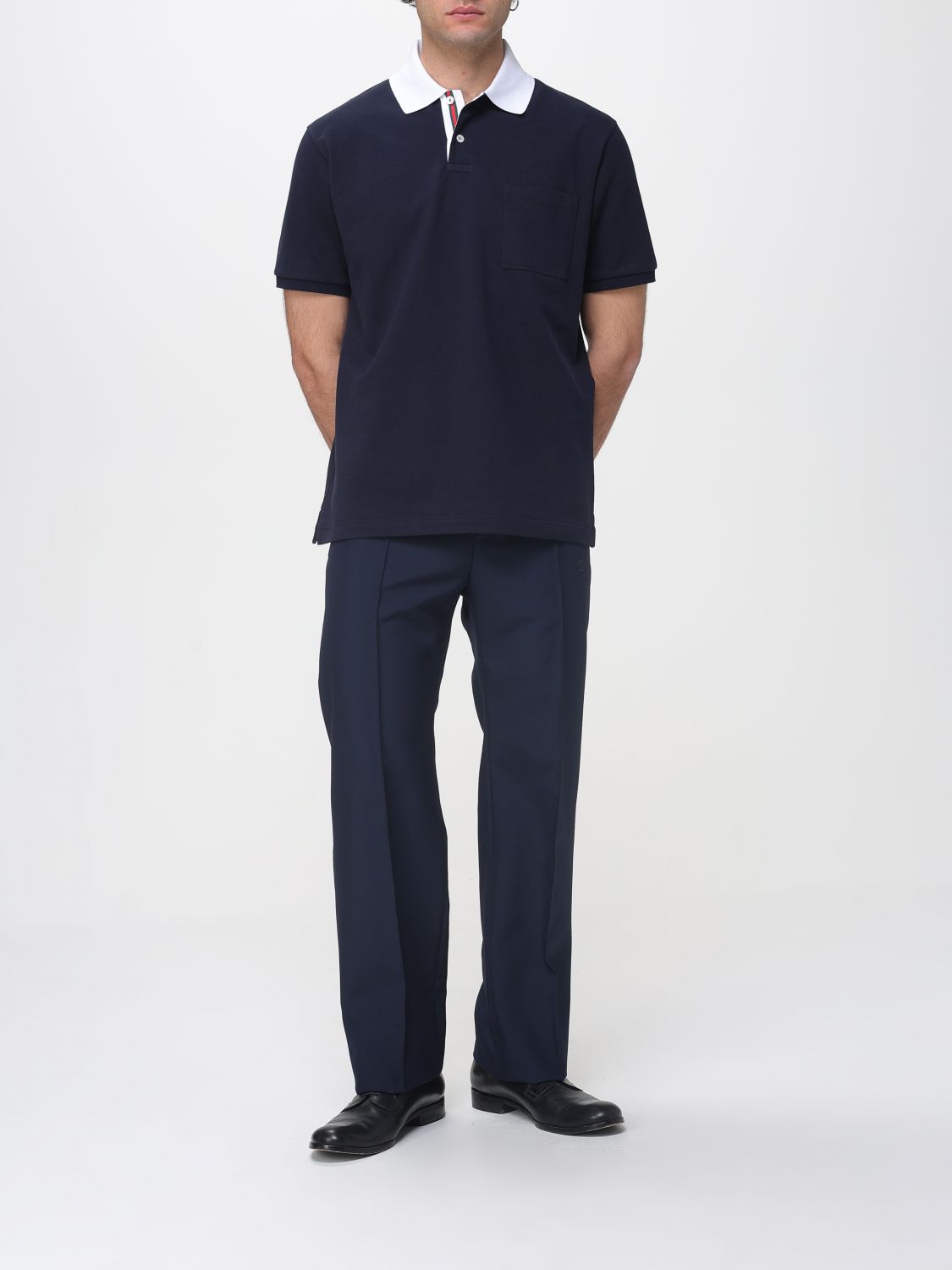 Gucci Polo Shirt Men Blue GUCCI