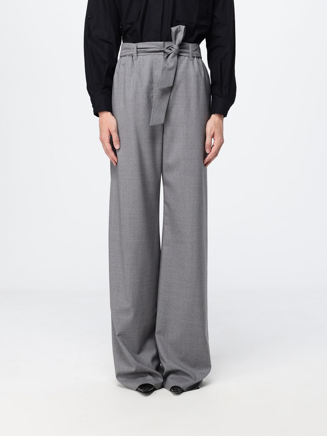 Max Mara Pants Woman Grey MAX MARA
