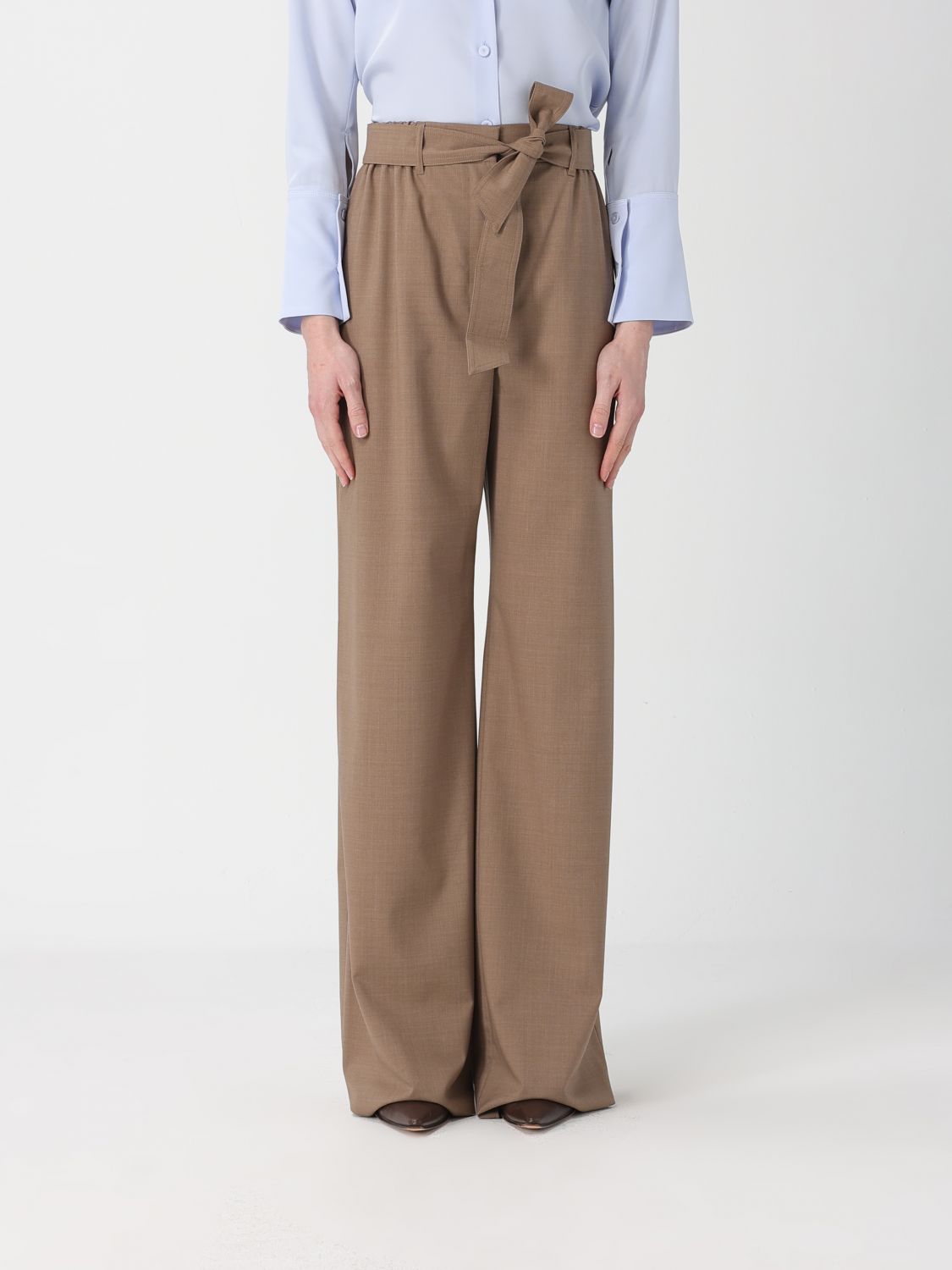 Max Mara Pants Woman Brown MAX MARA