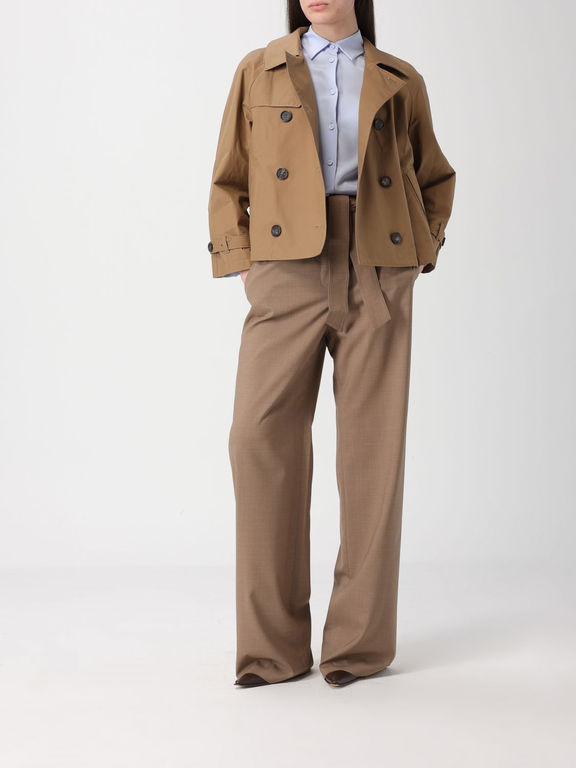 Max Mara Pants Woman Brown MAX MARA