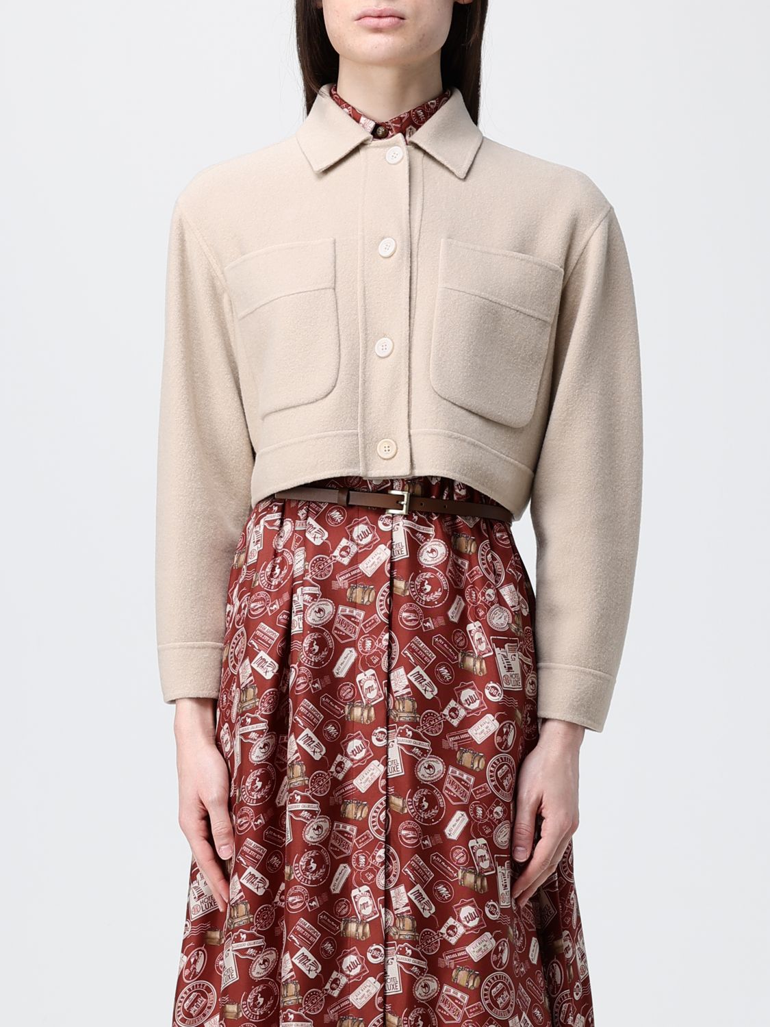 Max Mara Jacket Woman Nude MAX MARA