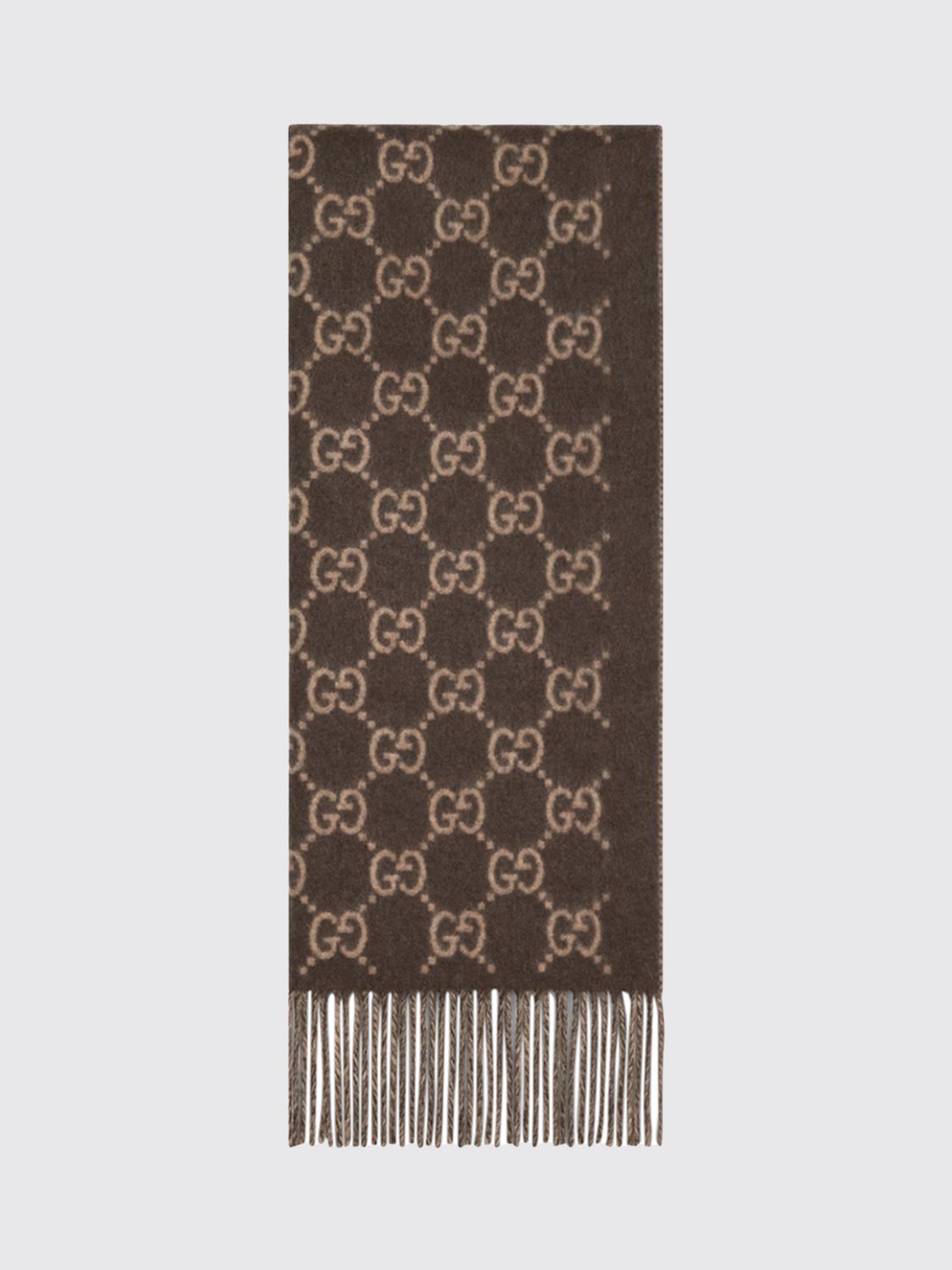 Gucci Scarf Men Brown GUCCI