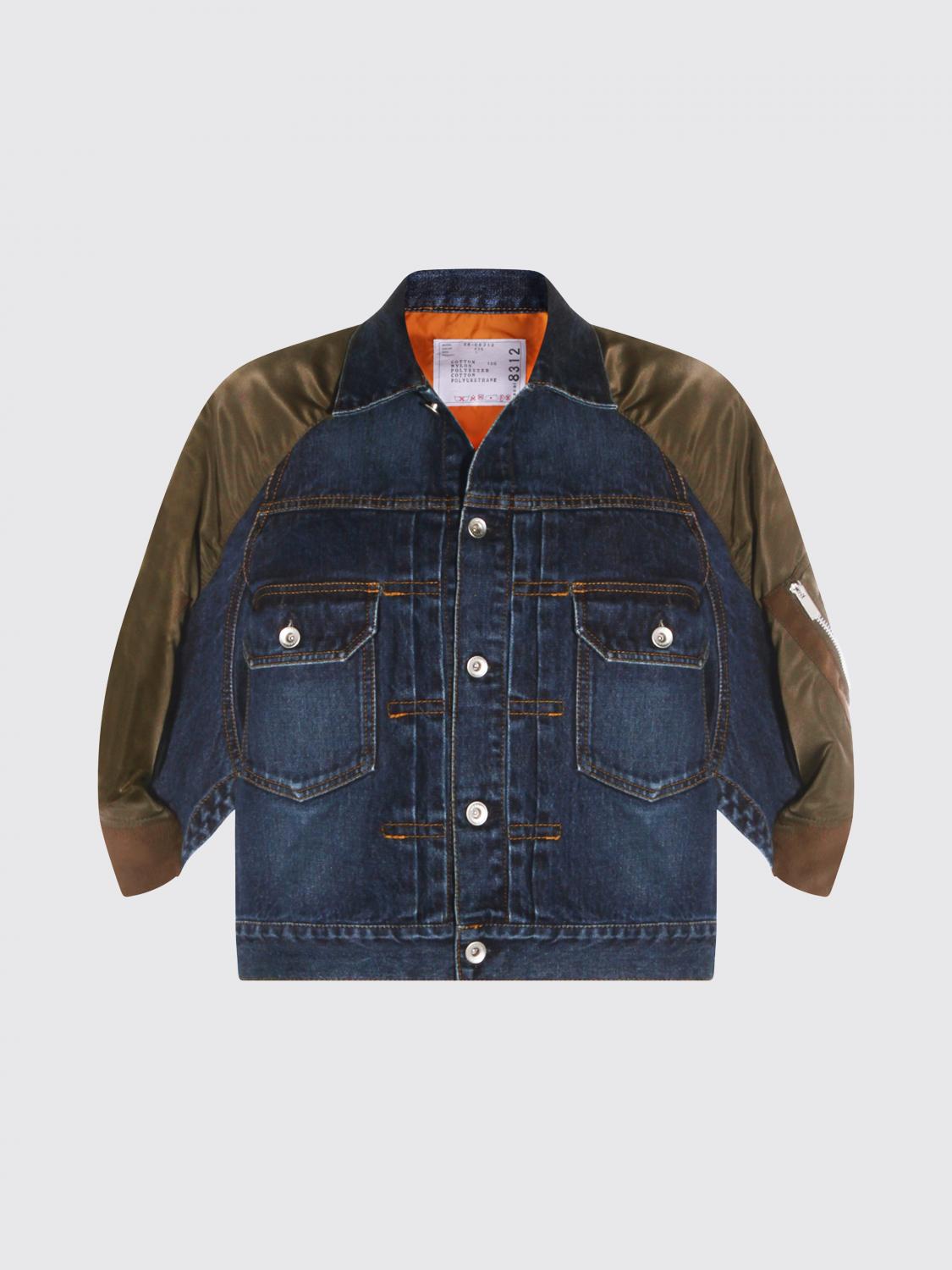 Sacai Women Denim X Nylon Twill Jacket SACAI