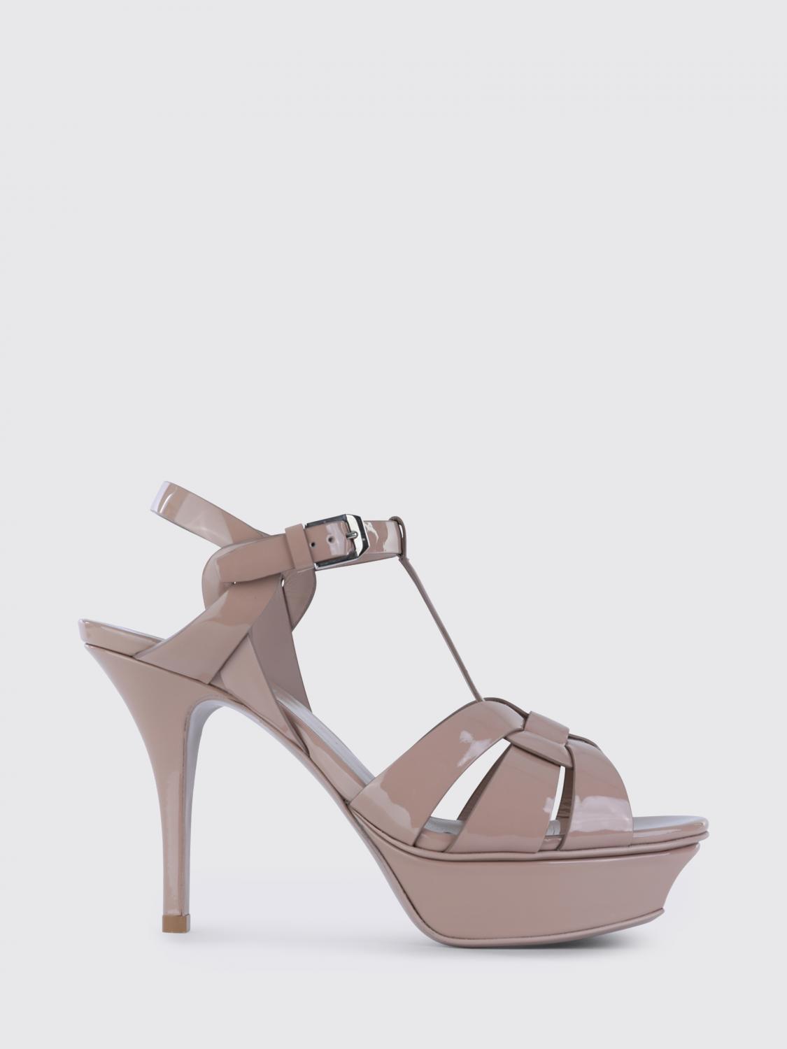 Saint Laurent Heeled Sandal Woman Nude SAINT LAURENT