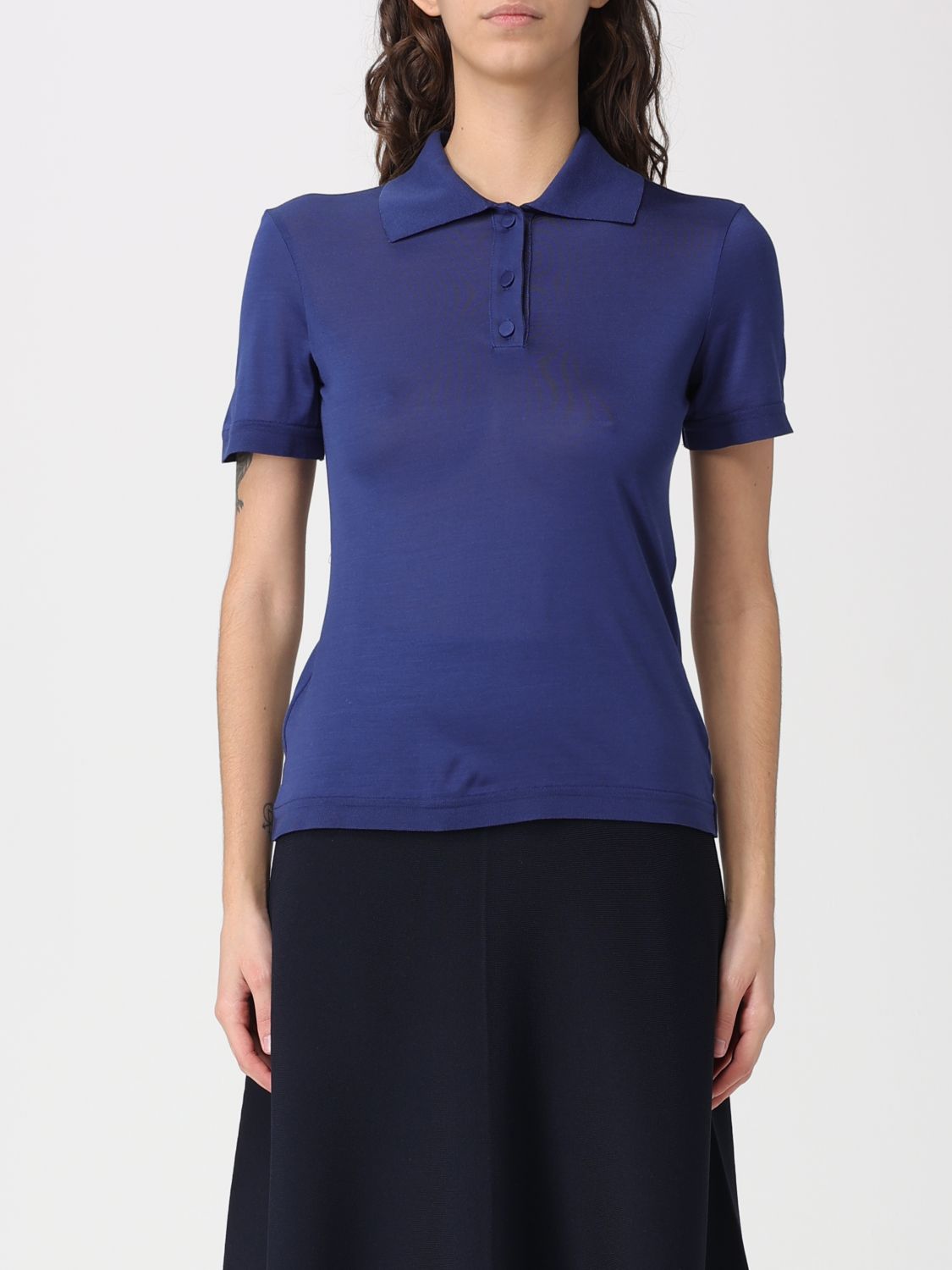 Max Mara Polo Shirt Woman Blue MAX MARA