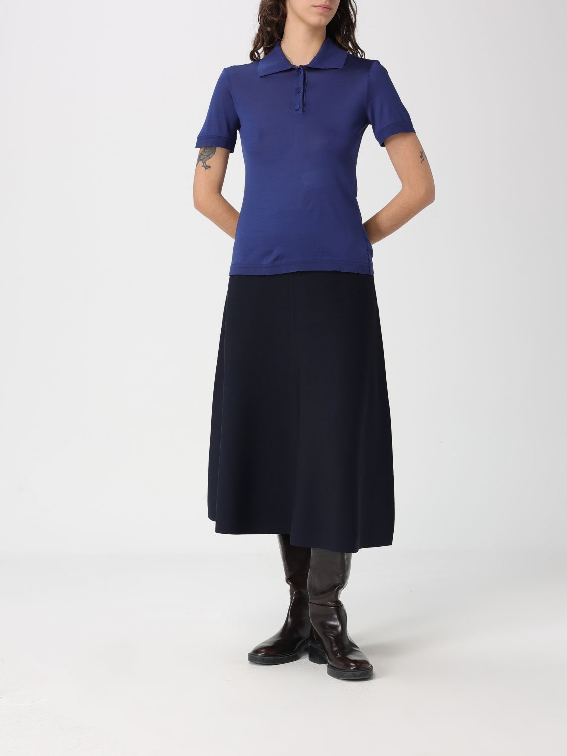 Max Mara Polo Shirt Woman Blue MAX MARA