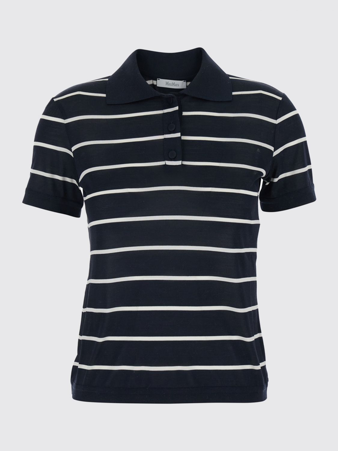 Max Mara Polo Shirt Woman Blue 1 MAX MARA