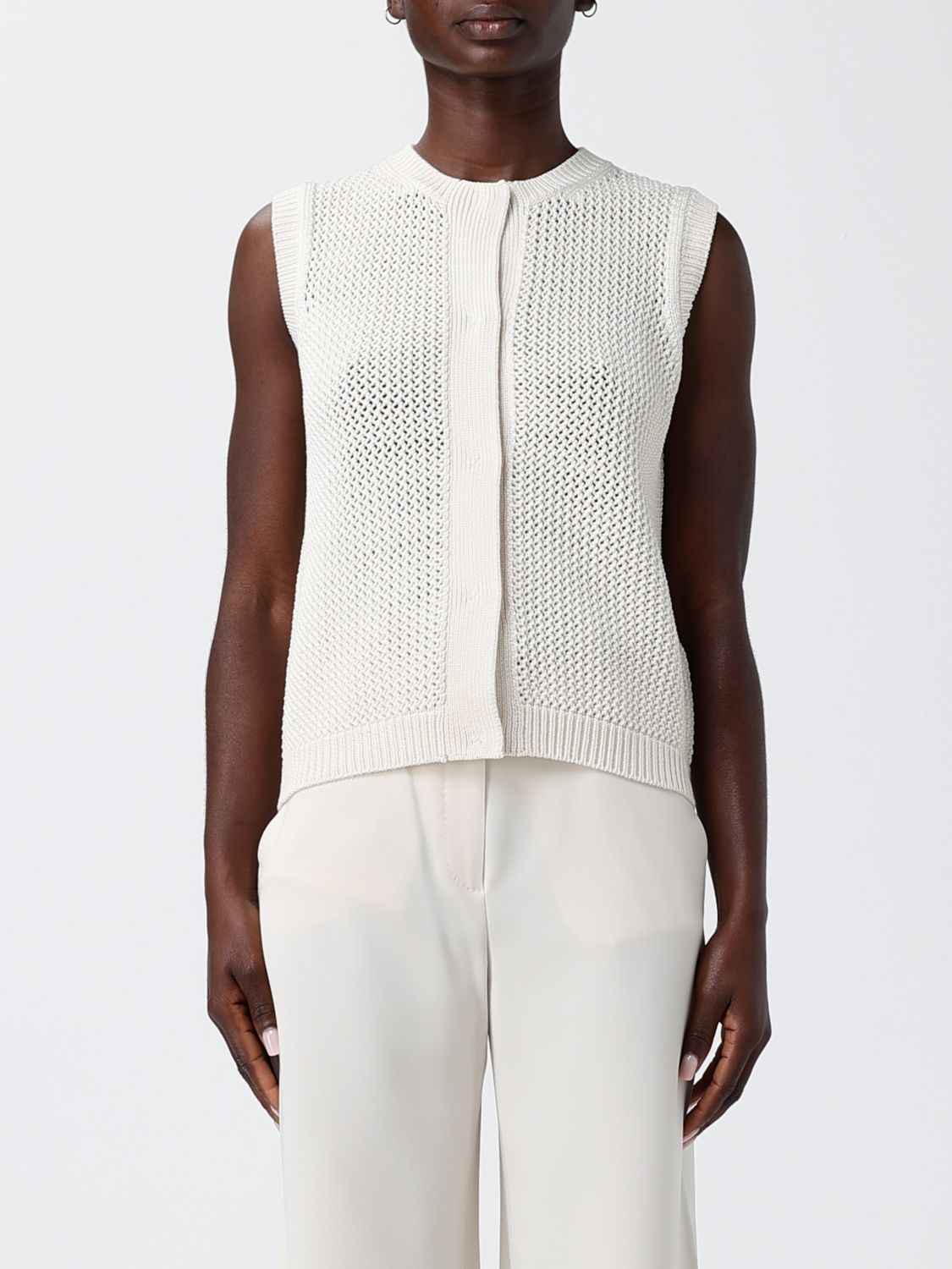 Max Mara Waistcoat Woman Ivory MAX MARA
