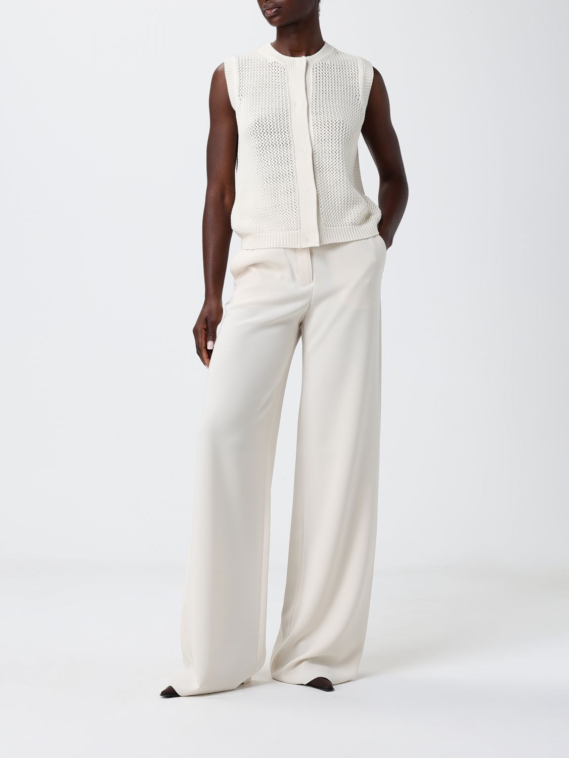 Max Mara Waistcoat Woman Ivory MAX MARA