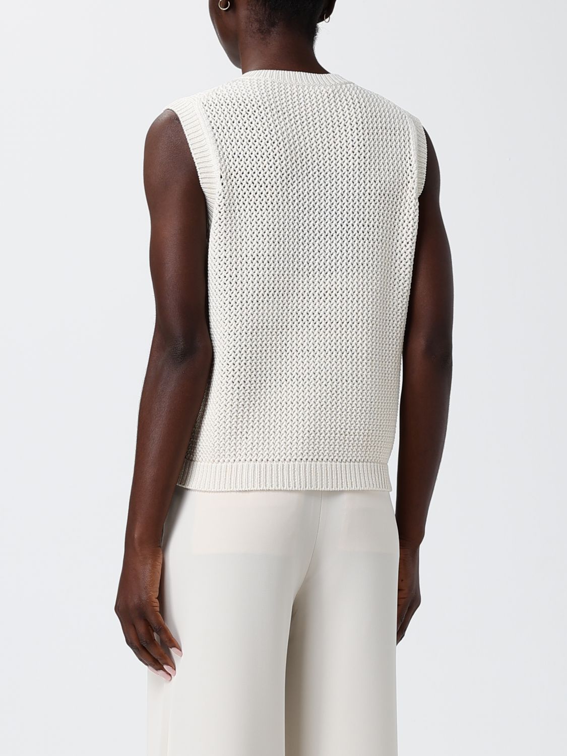 Max Mara Waistcoat Woman Ivory MAX MARA