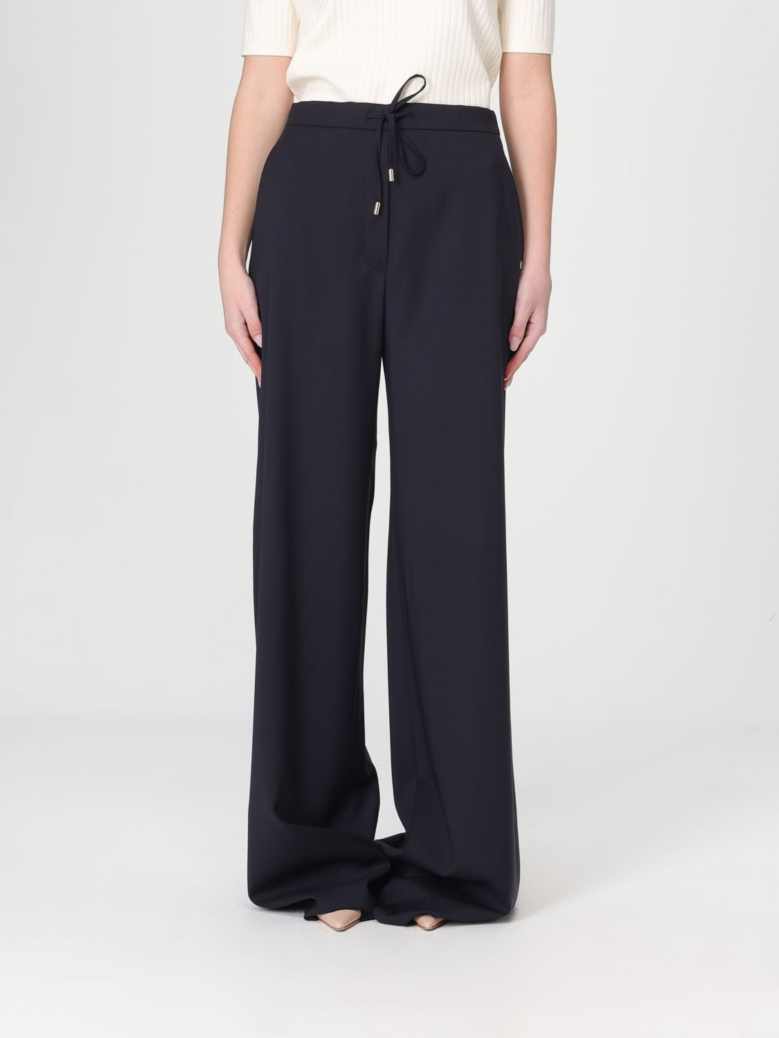 Max Mara Studio Pants Woman Blue MAX MARA STUDIO