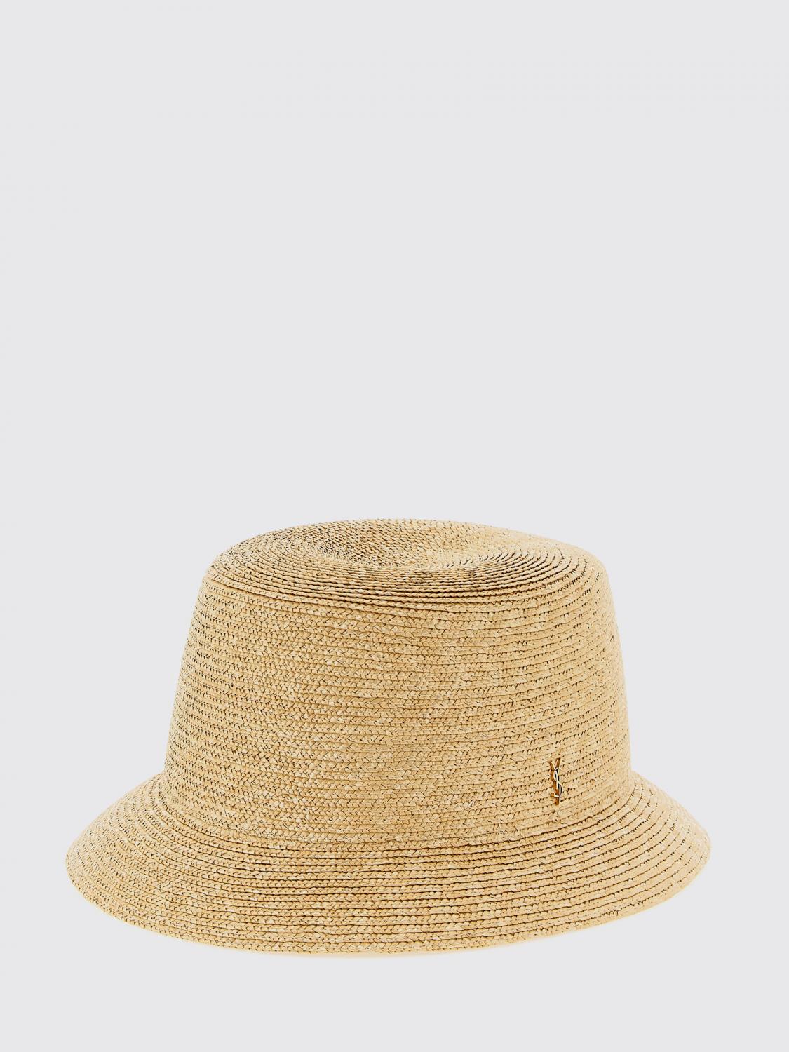 Saint Laurent Hat Men Beige SAINT LAURENT