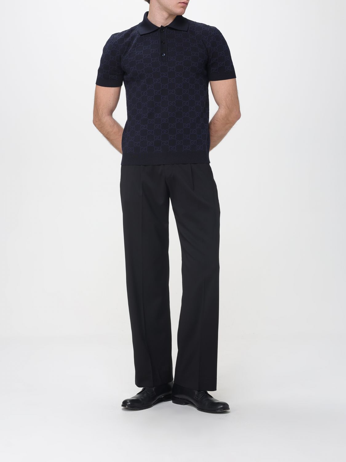 Gucci Polo Shirt Men Blue GUCCI