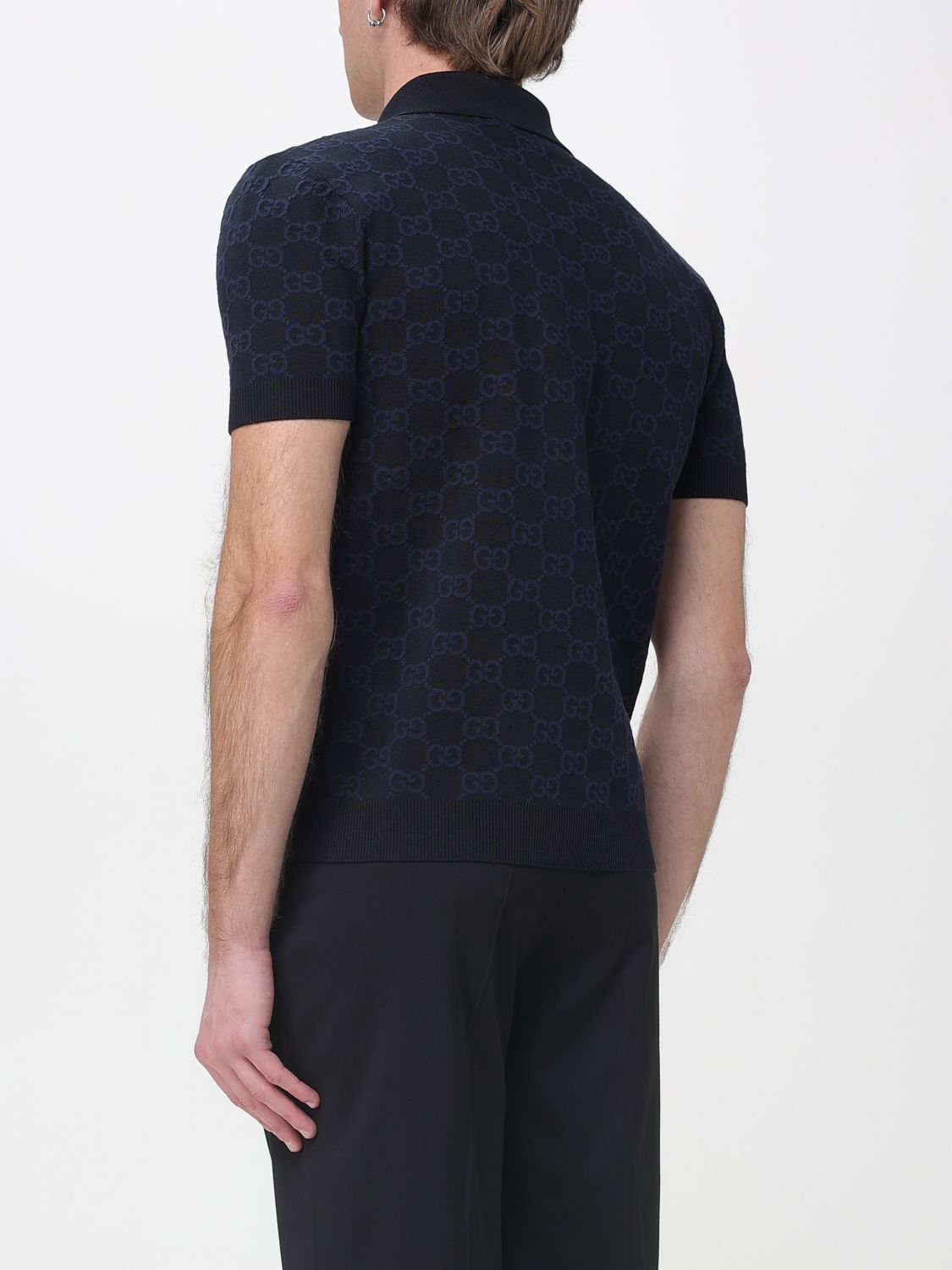 Gucci Polo Shirt Men Blue GUCCI