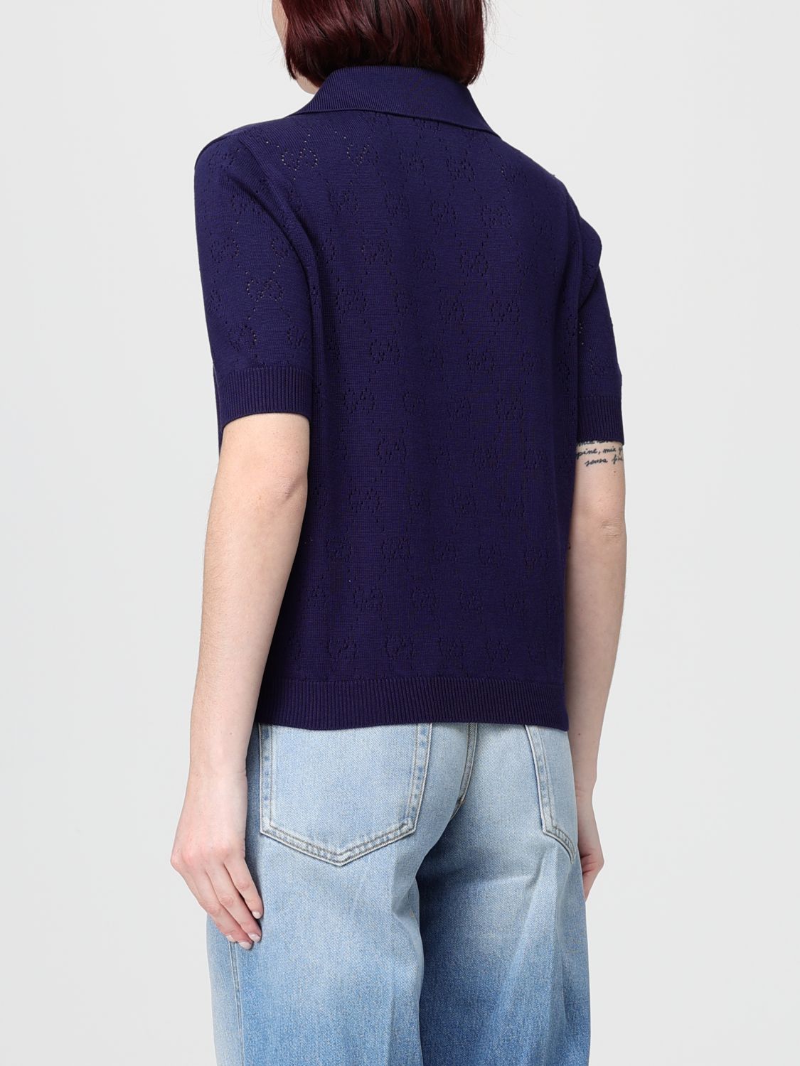 Gucci Polo Shirt Woman Blue GUCCI