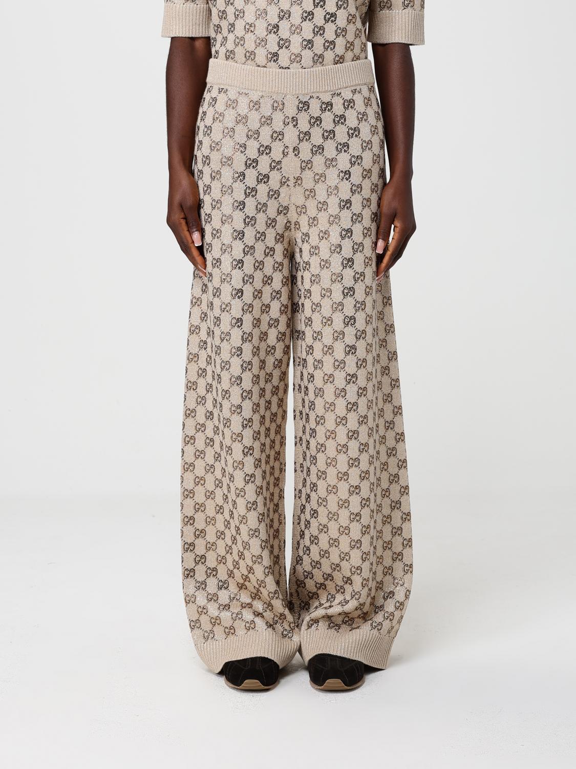 Gucci Pants Woman Beige GUCCI