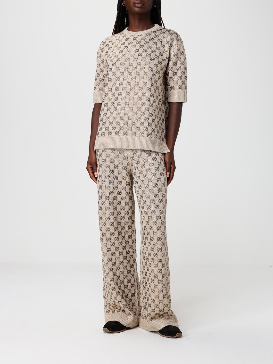 Gucci Pants Woman Beige GUCCI
