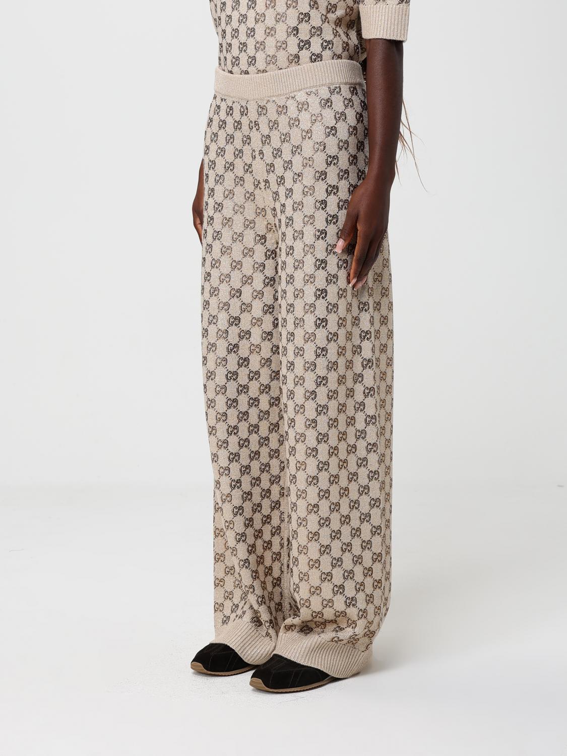 Gucci Pants Woman Beige GUCCI