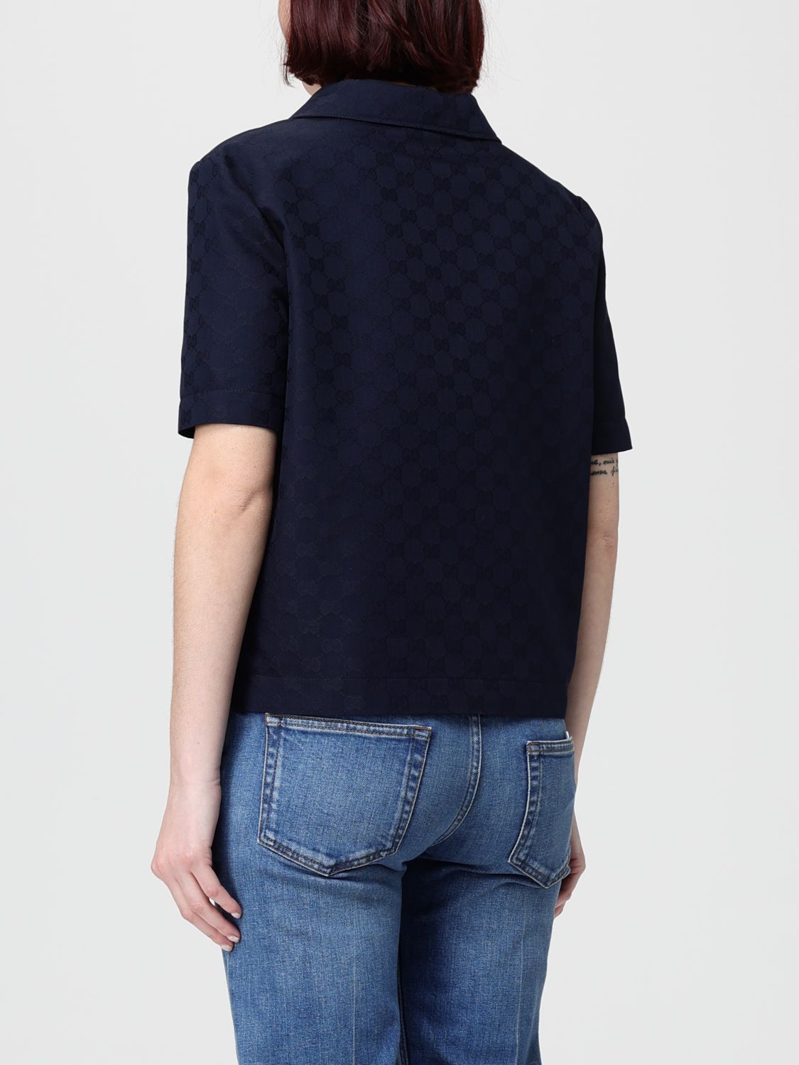 Gucci Polo Shirt Woman Blue GUCCI