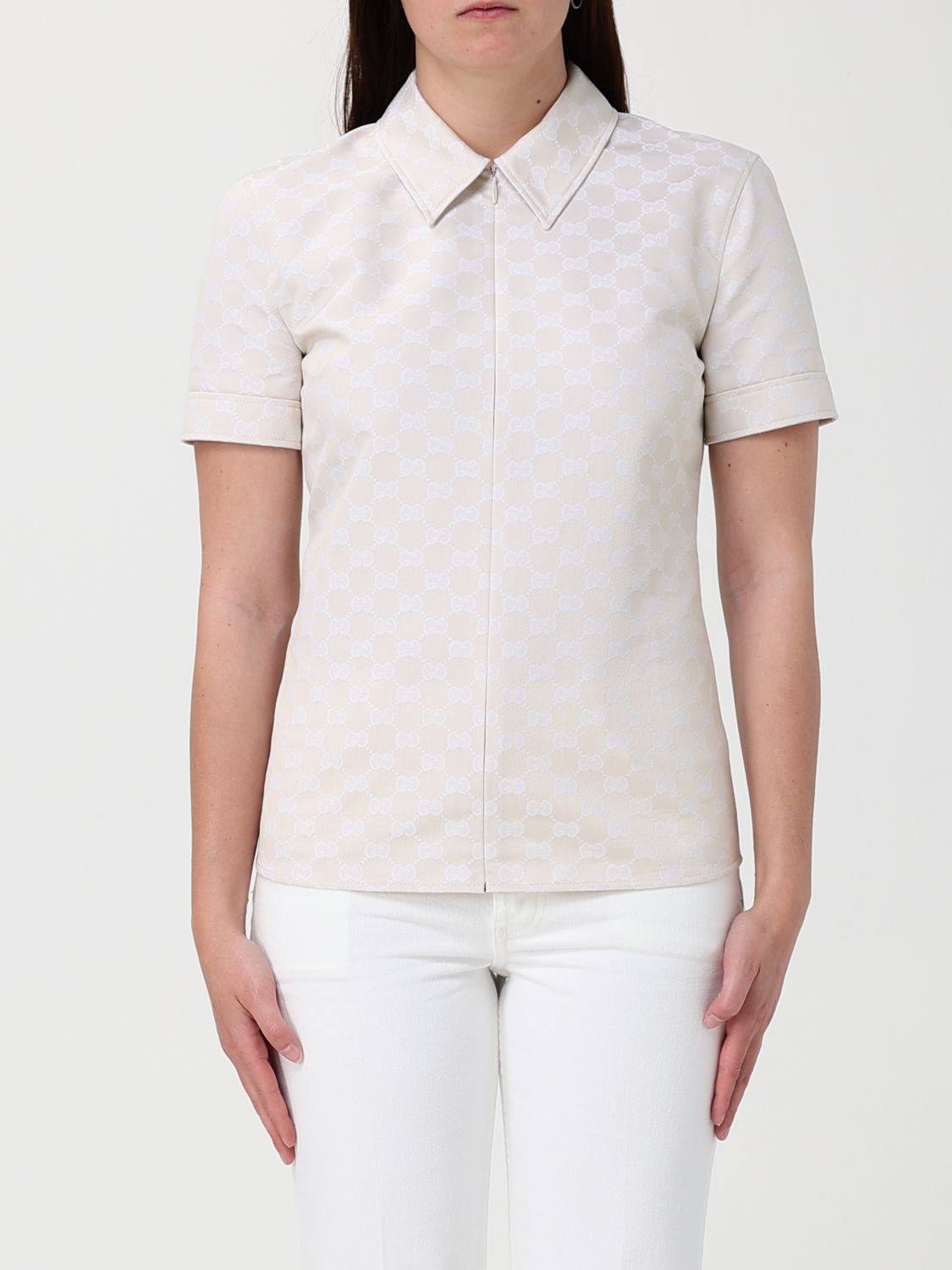 Gucci Shirt Woman Beige GUCCI