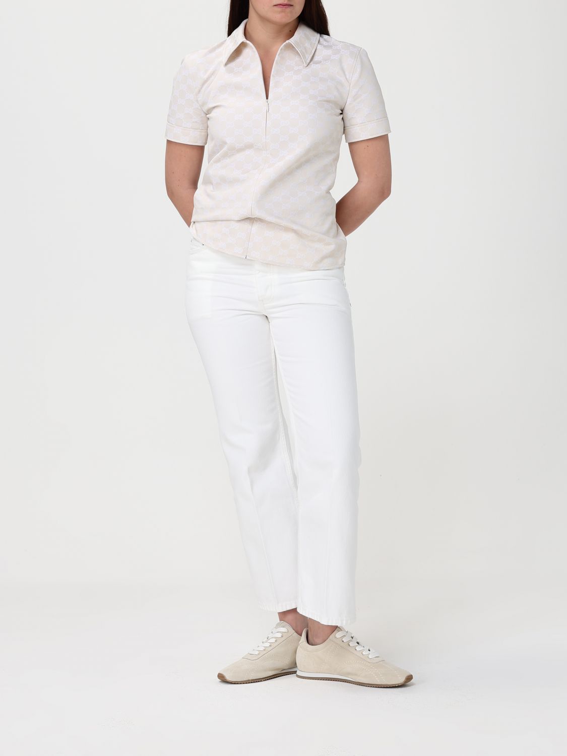 Gucci Shirt Woman Beige GUCCI