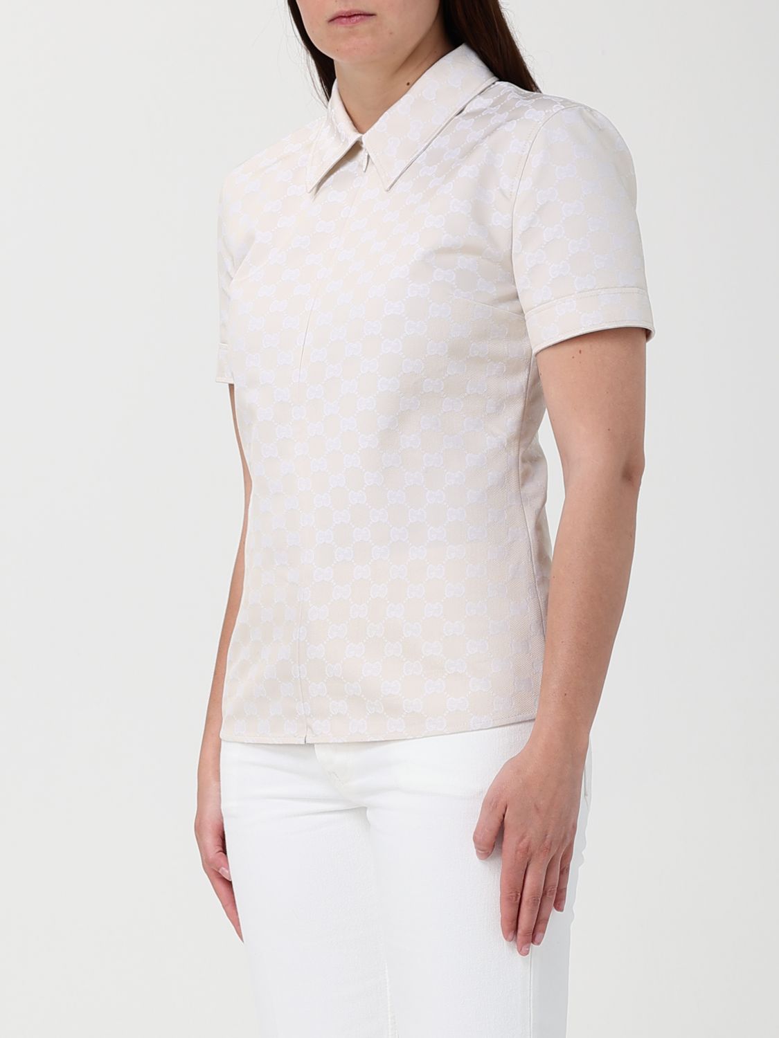 Gucci Shirt Woman Beige GUCCI