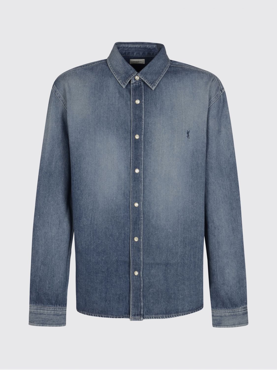 Saint Laurent Shirt Men Blue SAINT LAURENT