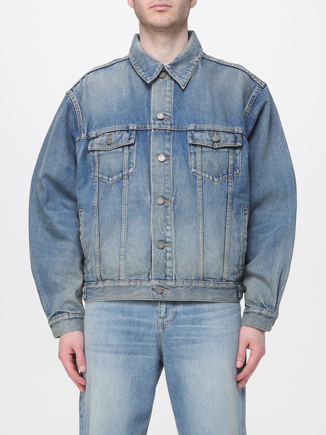 Saint Laurent Jacket Men Blue